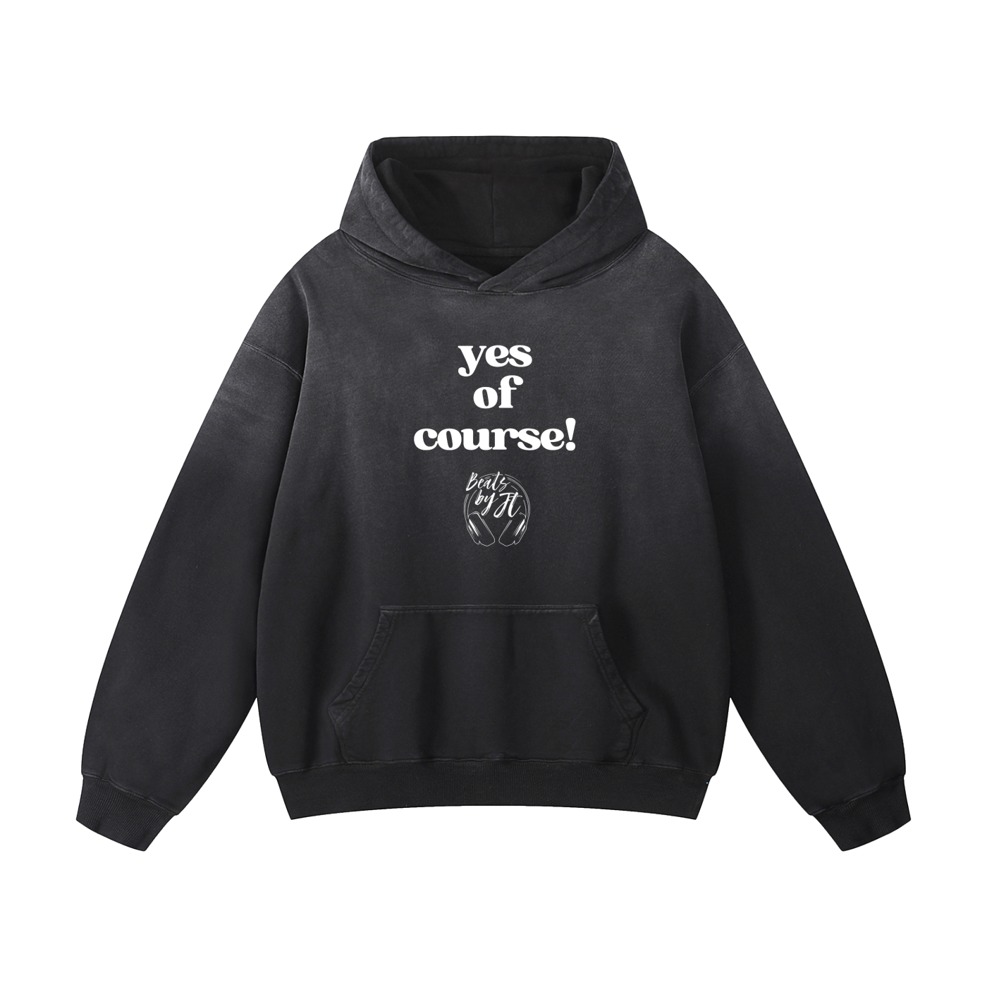 "yes of course!" Heavyweight Sunfade Oversized Hoodie